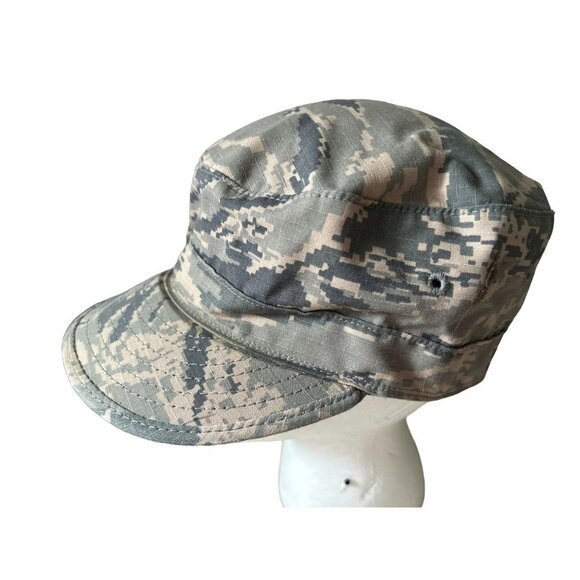 Men's Military Camo Utility Camouflage Air Force Hat size 7 3/8 - Picture 1 of 6
